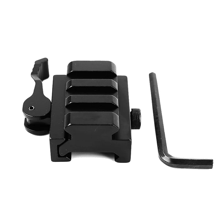 Quick Release Bracket Clamp 20mm To 20mm Height Increasing Clamp Aluminum Alloy Flashlight Clamp Riser Scope Mount Adapter