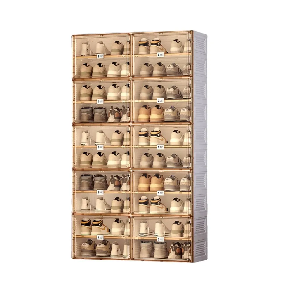 China Manufacturer living room furniture melamine 50 pairs shoe storage cabinet