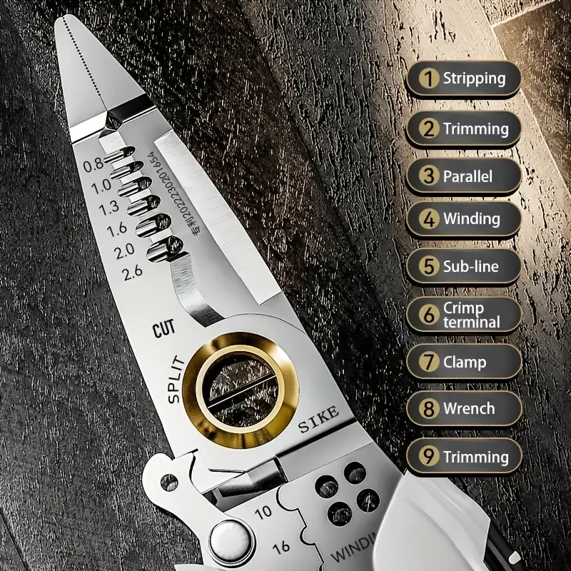 7 Inch Multipurpose Cutting Quick Splitting Wire Stripper Metal Multi-functional Tools