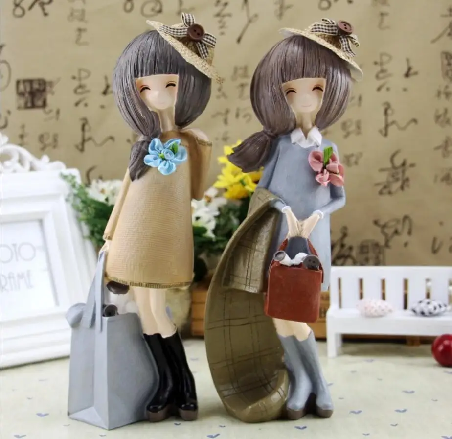 Customized Home Table Art Decor Luxury Pet Lady Resin Table Base Sculpture