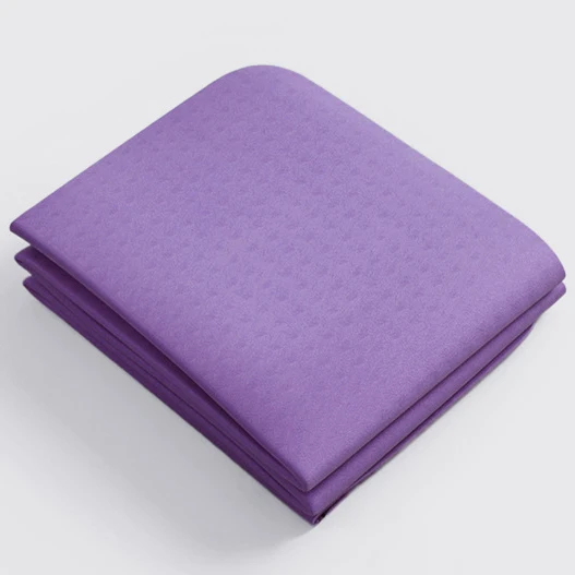 Portable  foldable Anti-Tear Non-Slip Sweat Single color TPE yoga Mat for traveling  yoga pilates