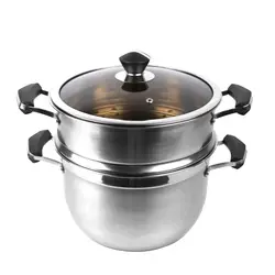 Multisize Sus 304 Stainless Steel Commercial Stock Deep Frying Pan Pot