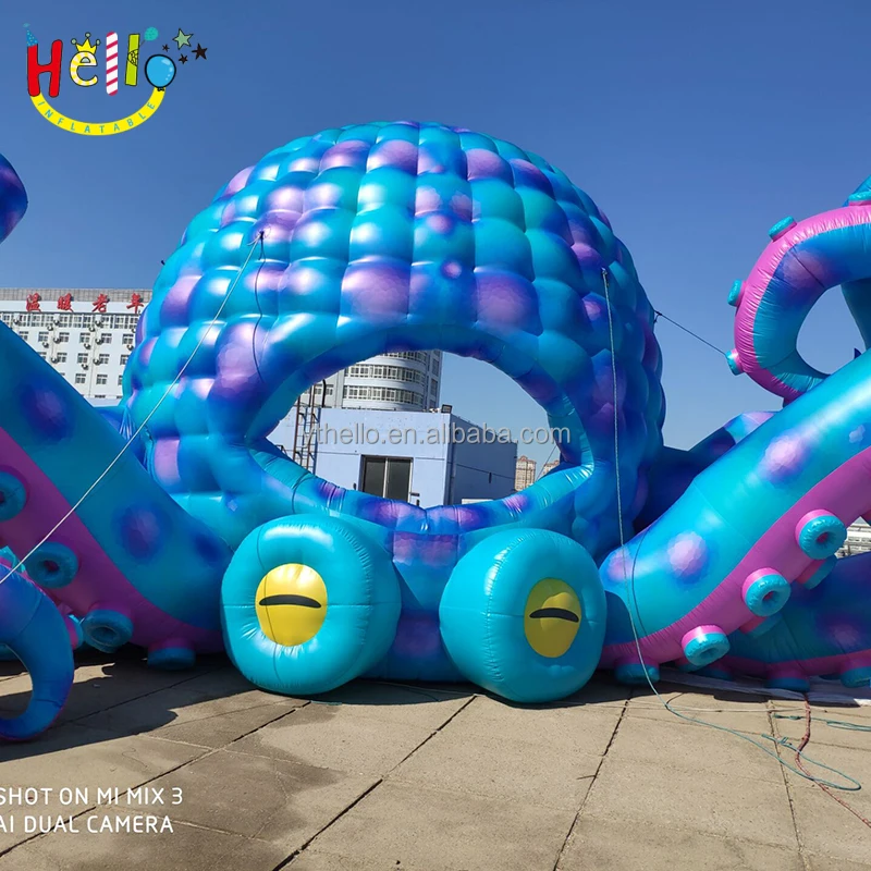Advertising equipment event decor inflatable ocean theme cartoon octopus model inflatable dj octopus for sale
