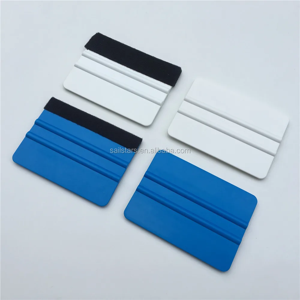 Мягкий белый синий войлочный скребок с логотипом на заказ виниловая пленка инструменты для обертывания