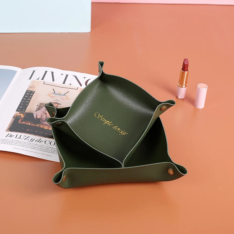 2022 pink color PU leather lash tray storage for women