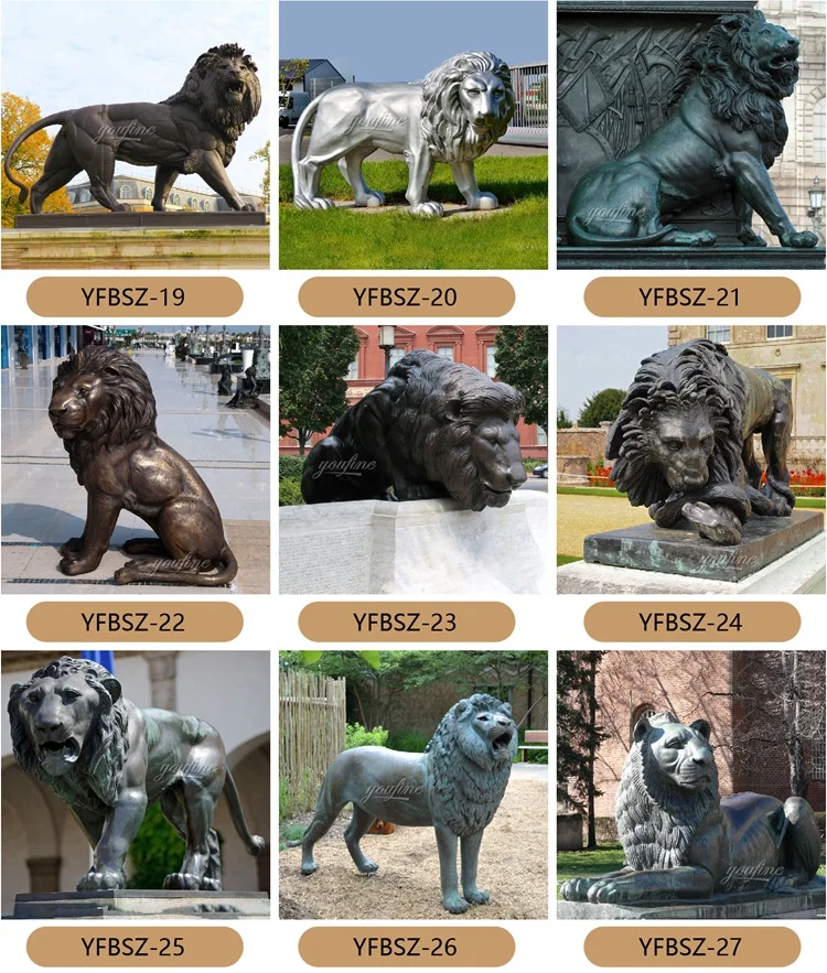 Bronze Lion Sculpture