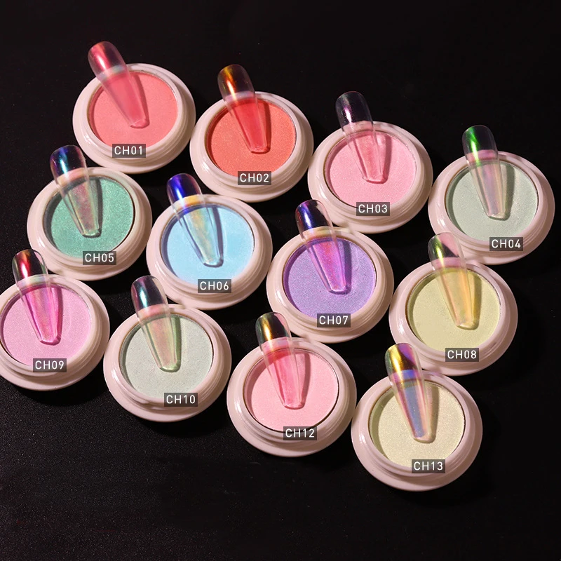 
Hot Sales New Design Nail Solid Mirror Pure Colored Acrylic Magic UV Gel Nail Powder For Nail Art 