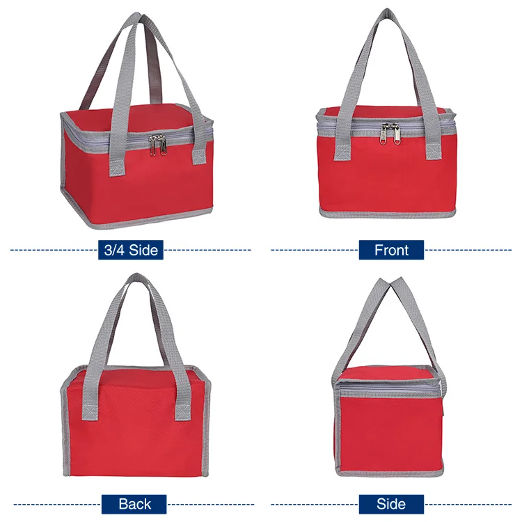 Wholesale custom RPET aluminium foil small rectangle soft insulated cooler lunch  bag