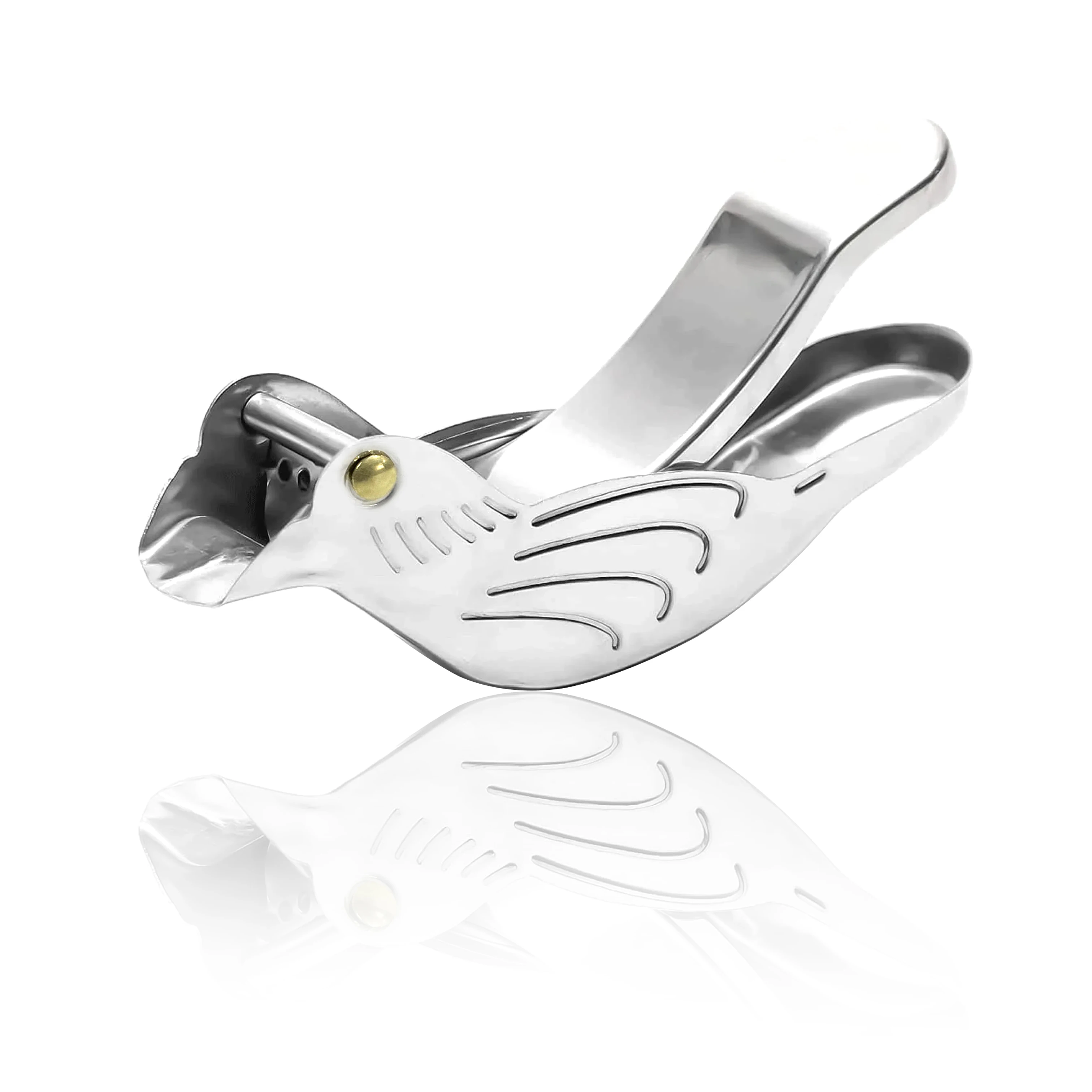 RAYBIN Bird Juicer Silver Stainless Steel Elegance Portable Fruit Bird Shape Manual Hand Juicer Lemon Slice Squeezer