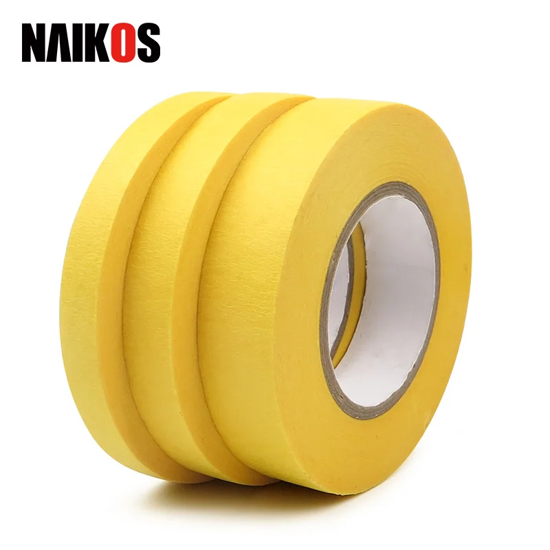 Hot Sale Yellow Jumbo Roll Paper Masking Tape Adhesive Crepe Paper Tape for Painter, Automotive