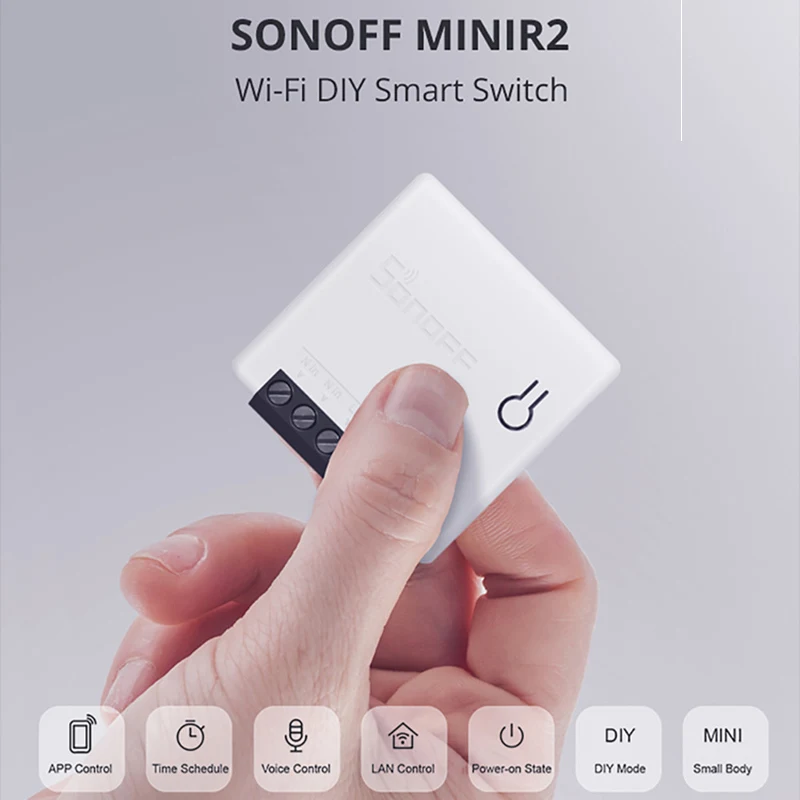 Sonoff mini R2 on sale popular style Product support ewelkin app sonoff mini R2 for hotel 10A Wireless WiFi Light support alexa