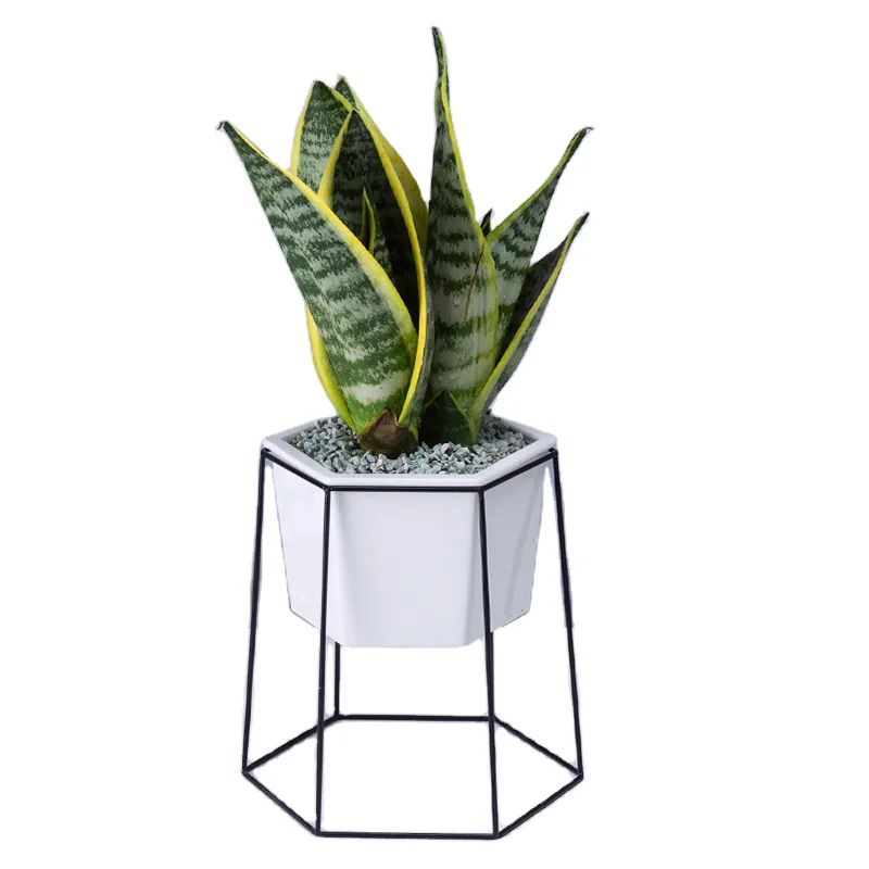 Best White Hotel Decoration Plants Pots For Metal Stand