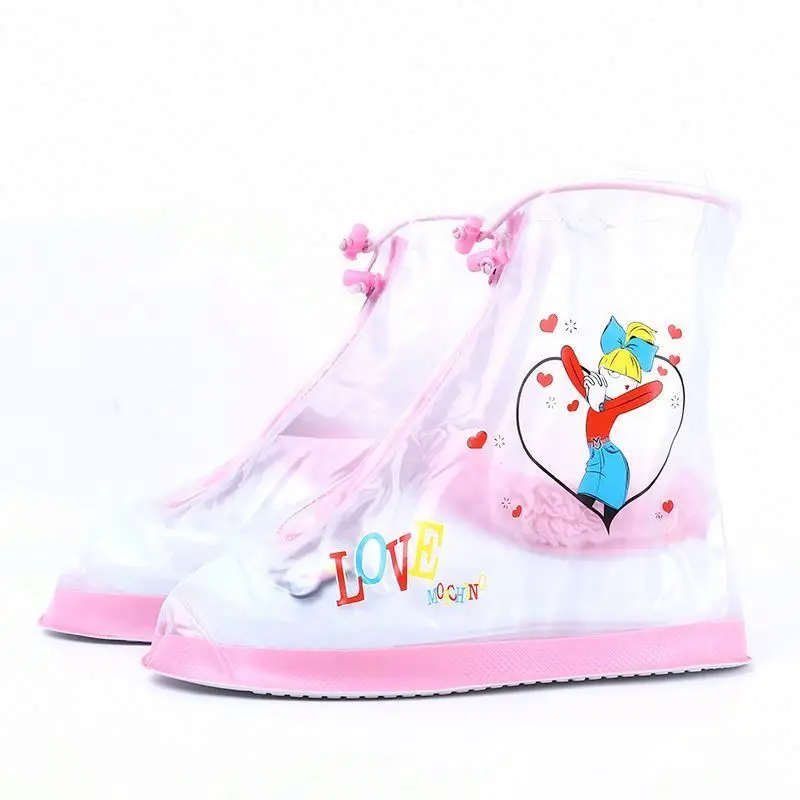 
2021 Foldable Non-Slip Safety Waterproof Children Rain Boot PVC Rain boot Cover 