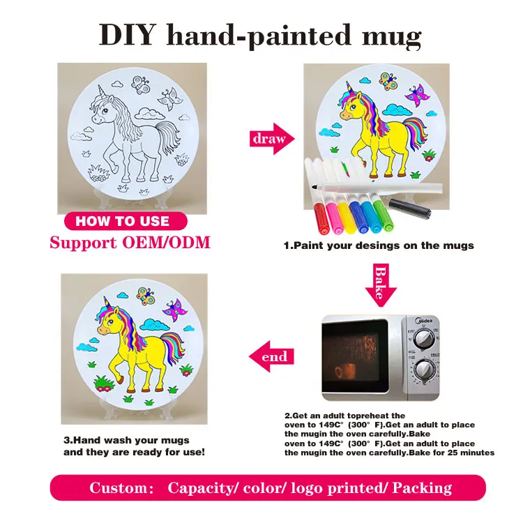 Paint Your Own DIY Coffee Ceramic Mug Painting Kit for KidsCraft Cup Hand Painted Mug