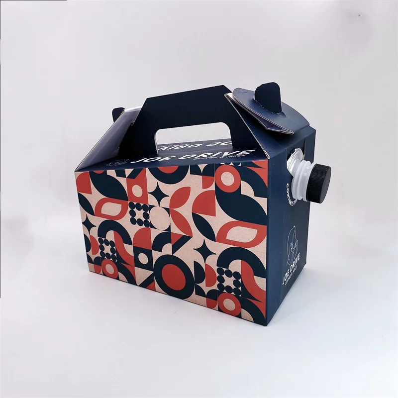 5L Custom Disposable Coffee Drink Wine  Bag In Box Dispenser Coffee To Go Take-Out Box