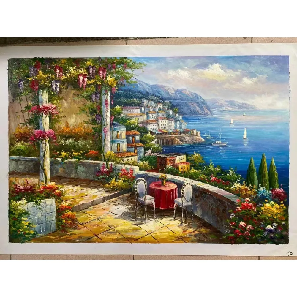 Factory Supply Attractive Price Modern Summer Handpainted Oil On Canvas Painting