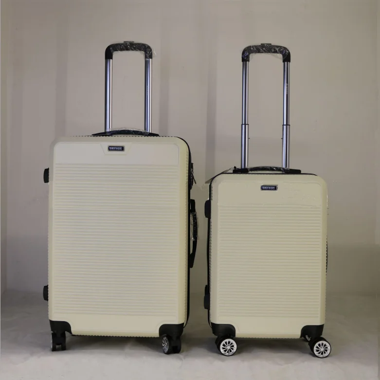 Fashionable travel trolley luggage set luggage white trade show suitcase