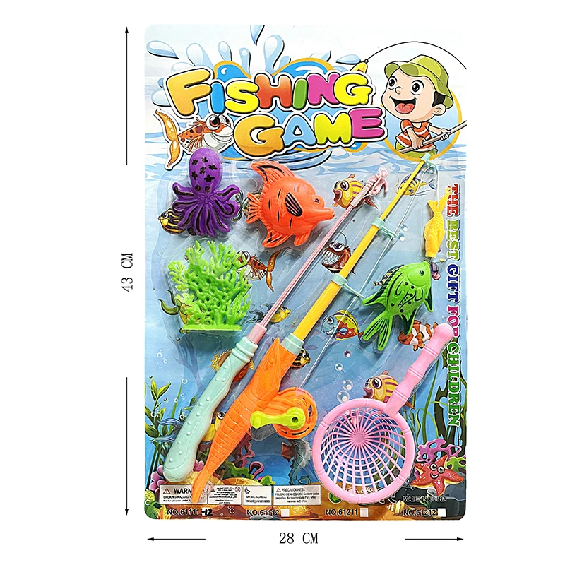 Hot Selling Factory Price Pretend Play Gift Fishing Game Toy Funny Magnetic Fish Toy Bath Baby Fishing Set plastic Toys For Kids