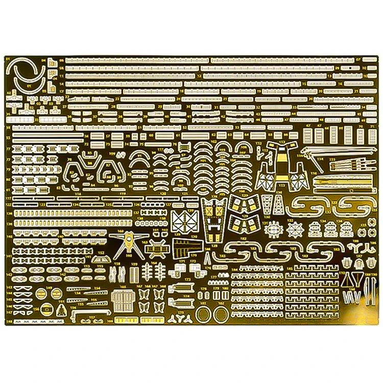 Custom etching service is available for photo etched parts on model with a thickness of 0.2 0.3 0.5mm brass etched