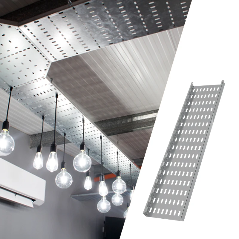 Galvanized Steel punching cable tray support Customizable Hot-dipped Galvanized Cable Tray