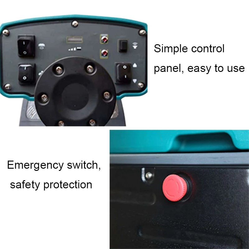 Electric Battery Epoxy Concrete Floor Sweeper Scrubber Road Dust Cleaning Machine Automatic Floor Sweeper