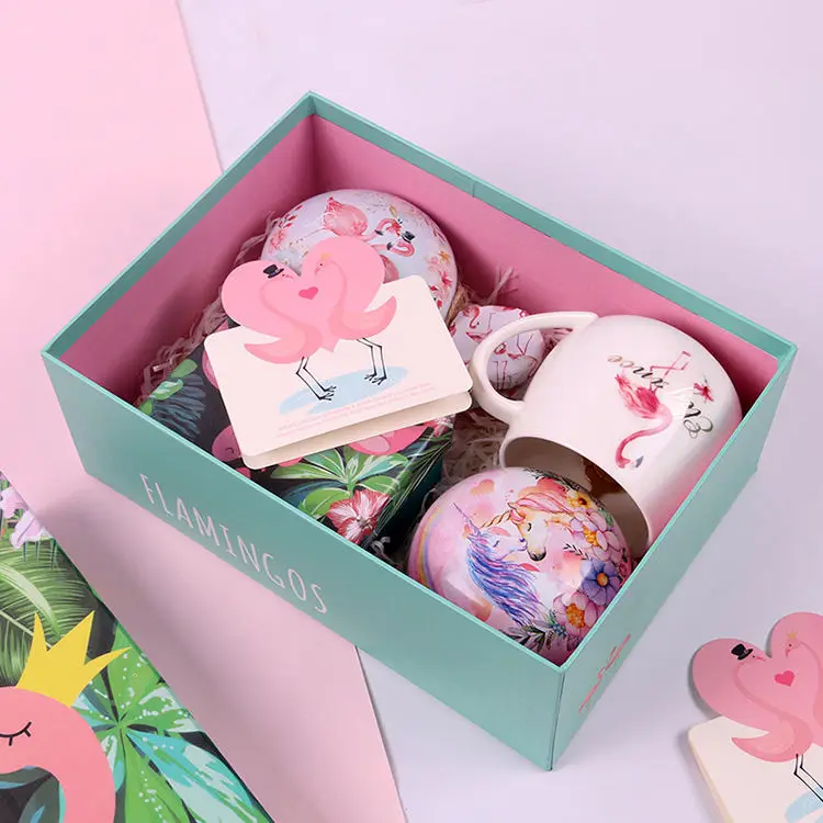 Factory Direct  Custom Design Girl Rose Tea Ceramic Cup Mug Gift Packaging Boxes Gift Box Packaging Luxury For Sale