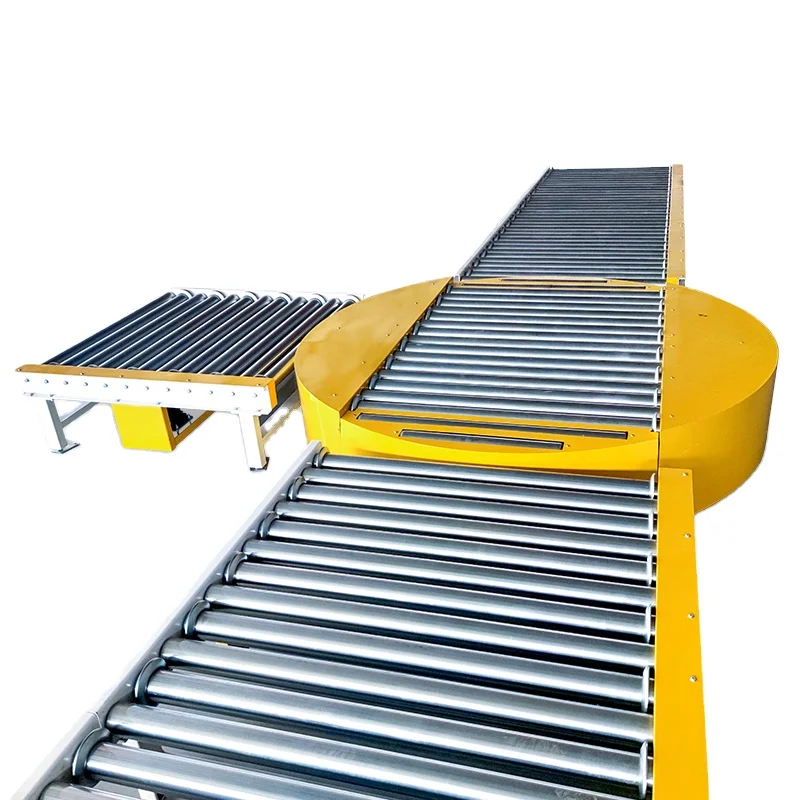 Customized pallet conveyor roller turntable  transfer lifting conveyor transport