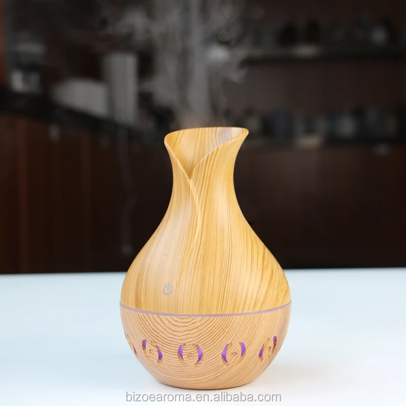 New fashion130ml Wood Grain Micro porous car color changing LED light USB air stick Humidifier