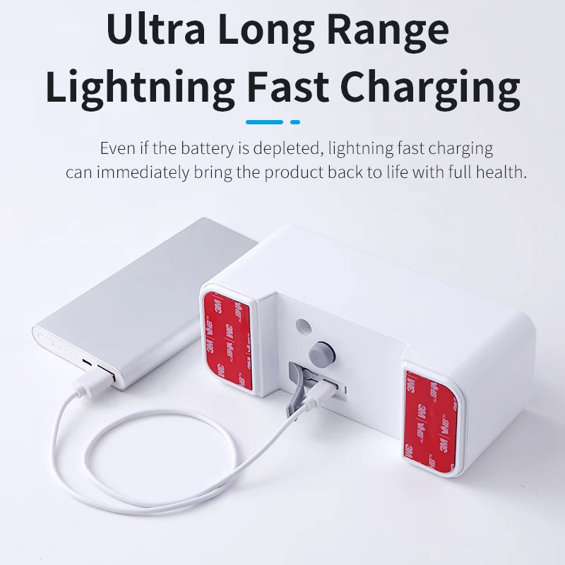 2023 New Automatic Smart Toilet Sensor Flusher Rechargeable Touchless Automatic Toilet Flush Button for Home and Public Use