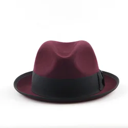 LiHua New Arrival  Fedora Hats 100% Australian Wool Handmade Customized Wool Felt Unisex Ombr Fedora Hats Wholesale