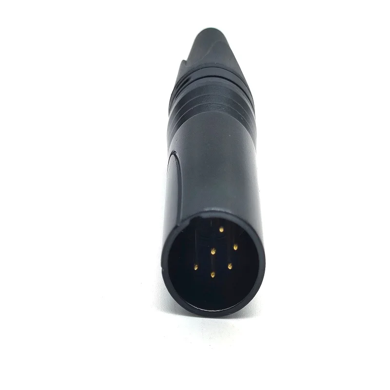 Black 6 Pin  Male  XLR Connector