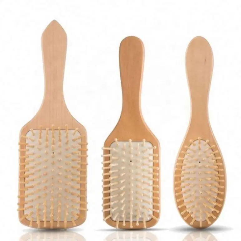 Eco-Friendly Bamboo Detangling Massage Wood  Hair Comb Brush