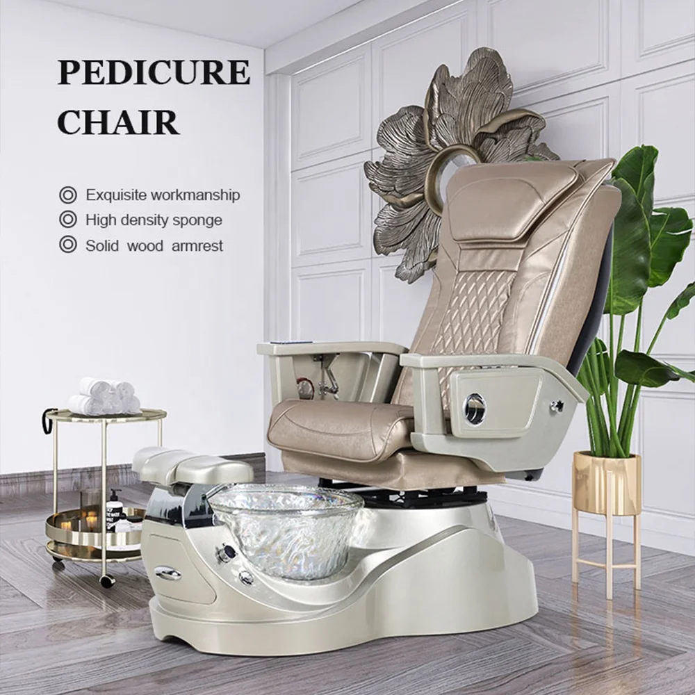 European Modern Luxury Beauty Nail Salon Pipeless Whirlpool Foot Spa Massage Manicure Pedicure Chair