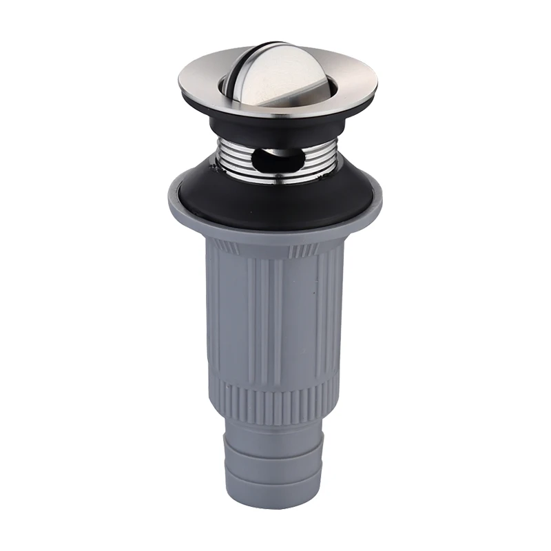 Drain Stopper with Overflow Bathroom Sink Drain Chrome Finished with Overflow Lavatory Basin Sink Drain