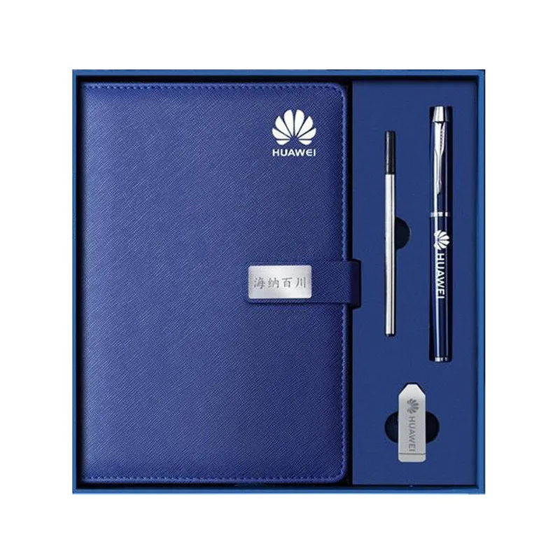 Wholesale Promotional Luxury Gift Items Notebook A5 Leather Journal Customized Business Office Diary Corporate Gift Set With Pen