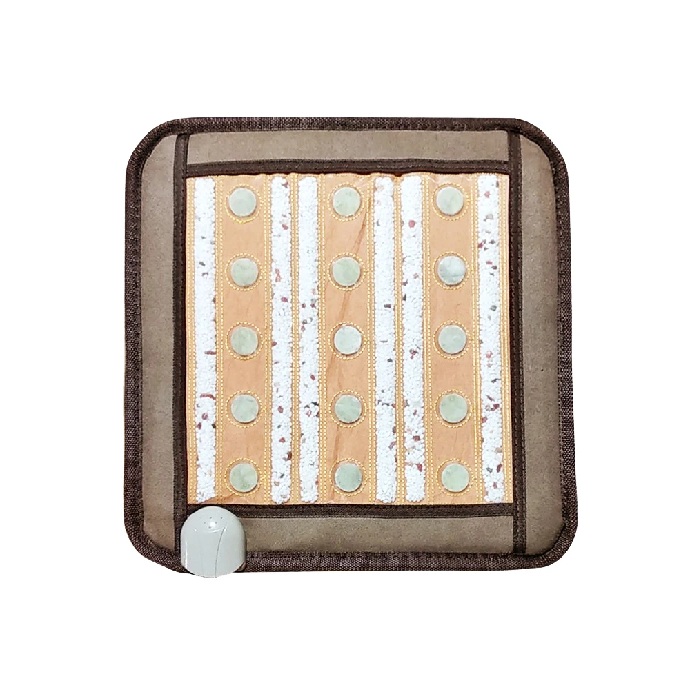 
 Терапевтические медицинские Дальний инфракрасный медитация Шиацу Массаж Корея tomaline гранулы Нефритовая Подушка сиденья с электрическим подогревом  