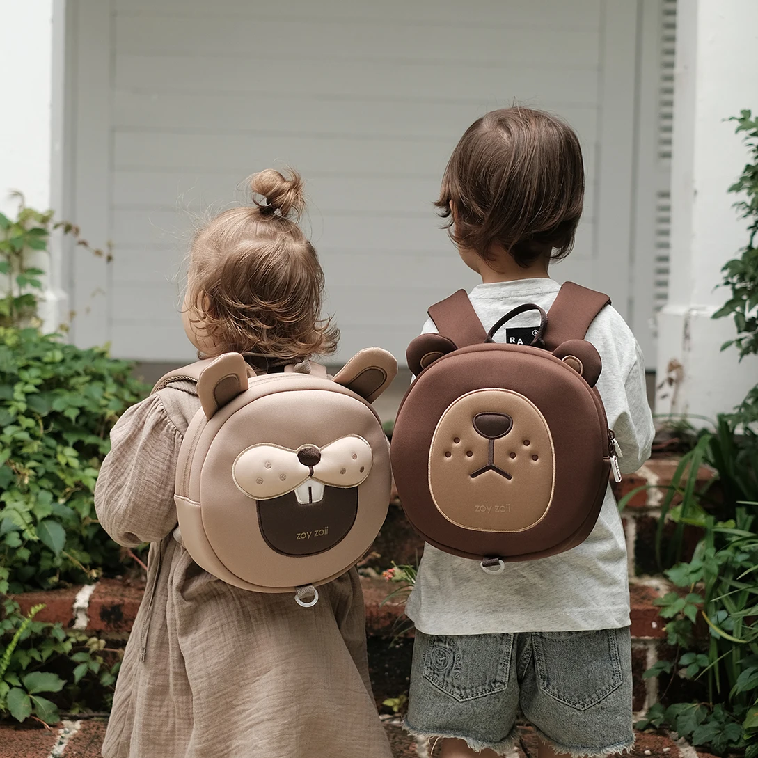 ZOYZOII animals Shape Unisex Small kindergarten Student Waterproof School Bags For Toddlers Neoprene Kids Backpack