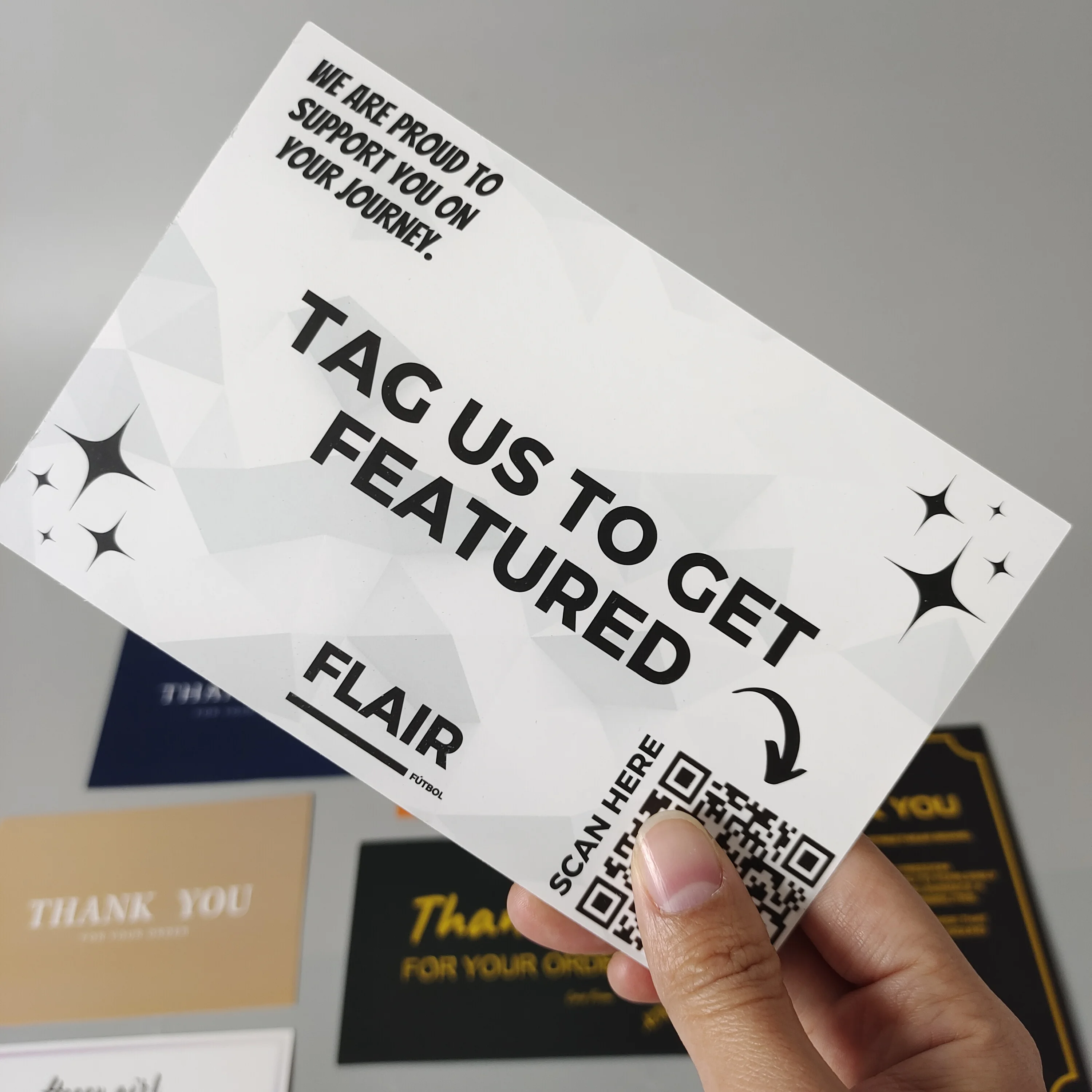 Customized 400gsm thank you card Small Business Thank You Card Custom Logo Personalized Paper Card Custom greeting Gift