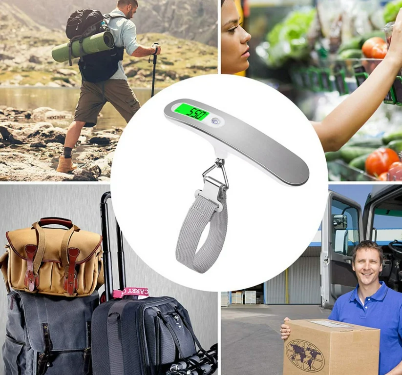 Hot Selling LCD 50kg Portable Electronic Weight Balance Suitcase Travel Hanging luggage weight Scale digital