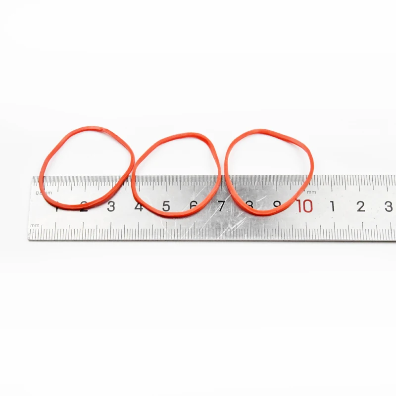 Professional custom high elasticity superior quality small red Approx 5,000 rings for any purposes rubber bands