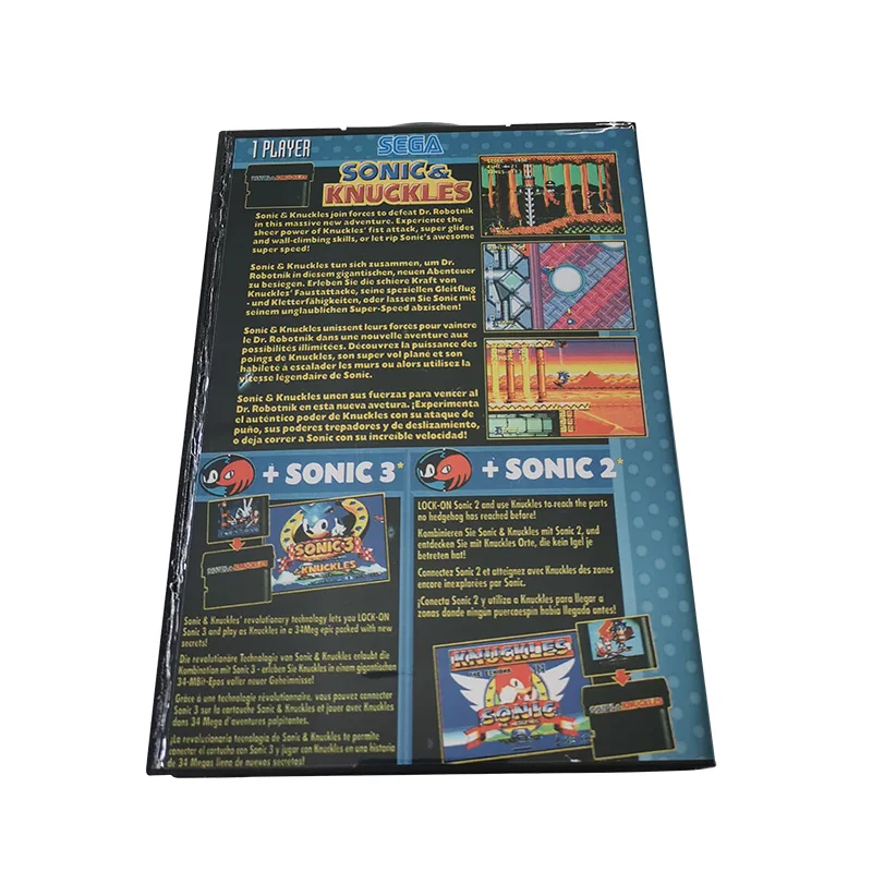  Игровой картридж Sonic and Knuckles 16 бит игровая карта MD с розничной коробкой для Sega Mega Drive Genesis