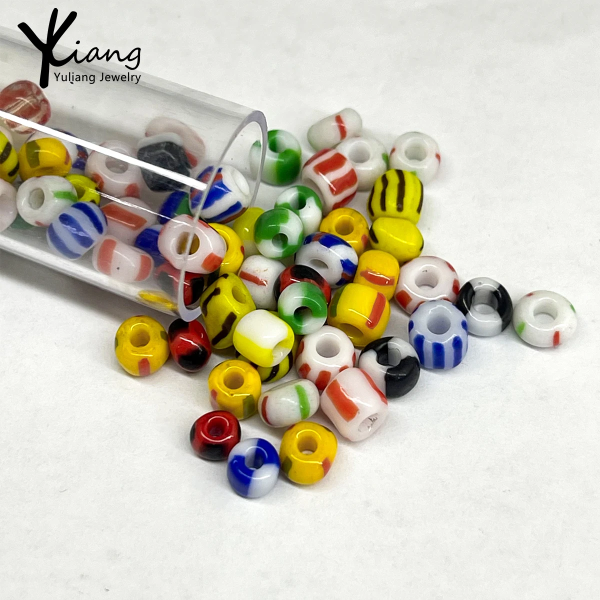 Wholesale 4mm Watermelon Glass Seed Beads Loose Beads Bohemian Style 10g Jewelry Making Bag at Original Price