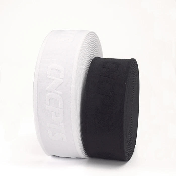 Customized width Free sample  printed jacquard sewing band elastic tape waistband for underwear clothing headband