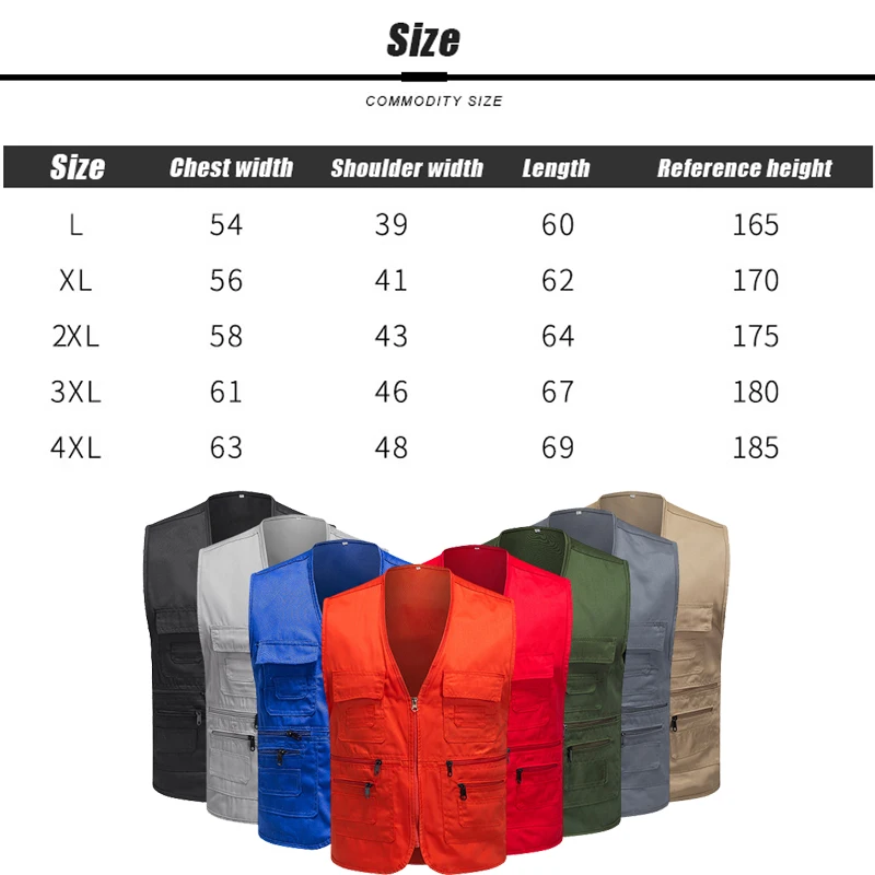 Custom Volunteer Vest With Logo Wholesale Multi Pocket Advertising Shirt Waterproof  Safety Work Clothes Journalist Vest