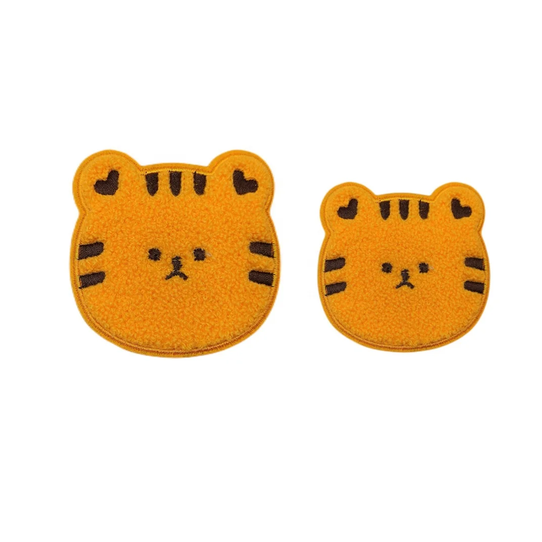 Anime Tiger Ventralex Embroidery Applique Clothes Accessories Iron on Backing Towel Embroidery Patches for Dress
