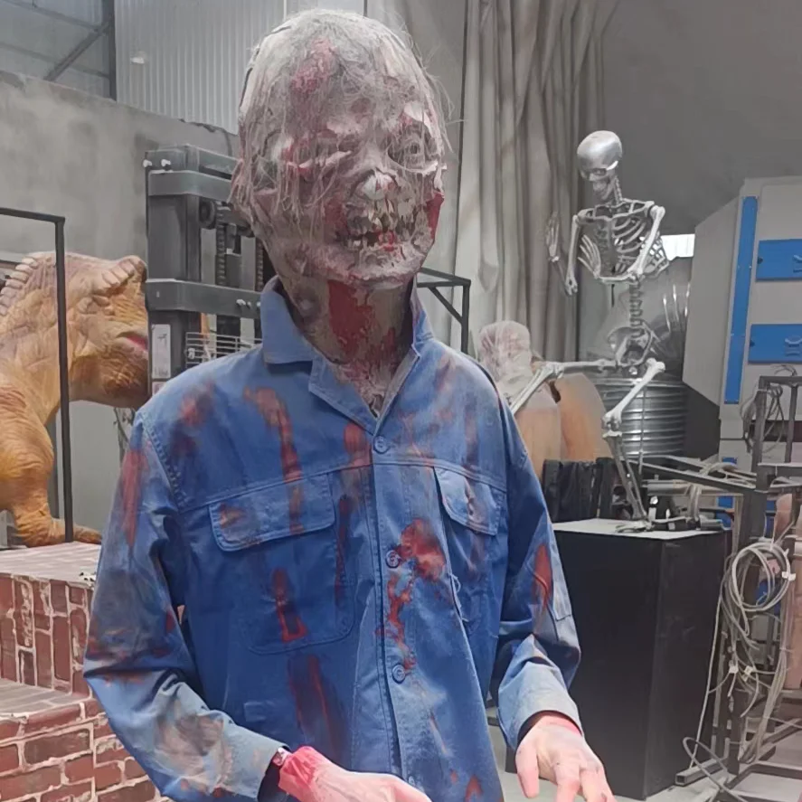 Realistic Spooky Kid Zombie Figure with Multiple Joints and Flexible Movement
