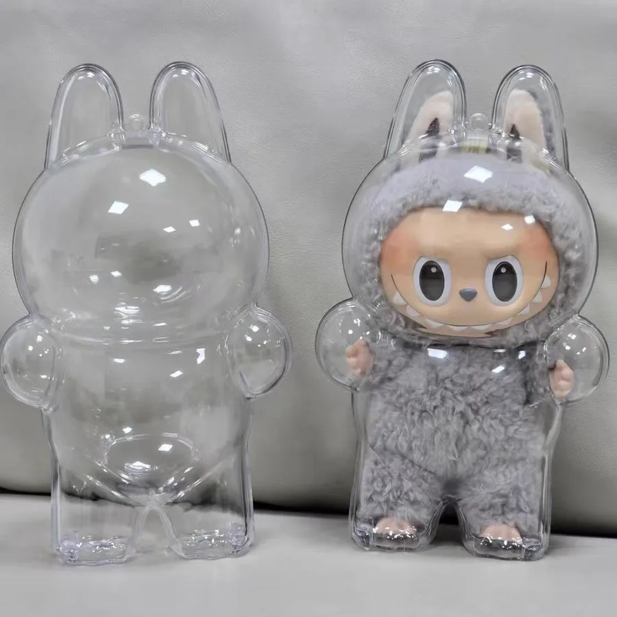 Прозрачный прозрачный защитный чехол для макарон Labubu с цепочкой
