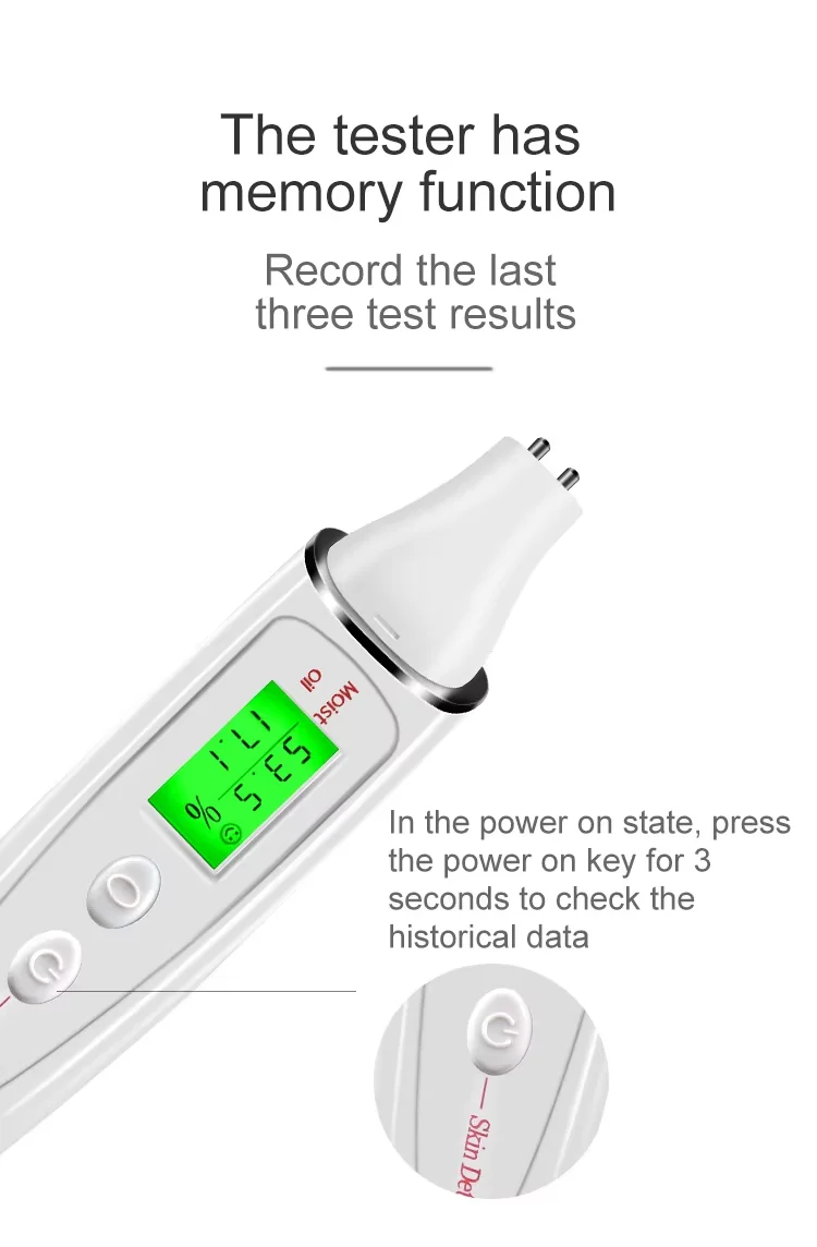 Mini 3 seconds to detect facial moisture skin care oil skin detection health machine