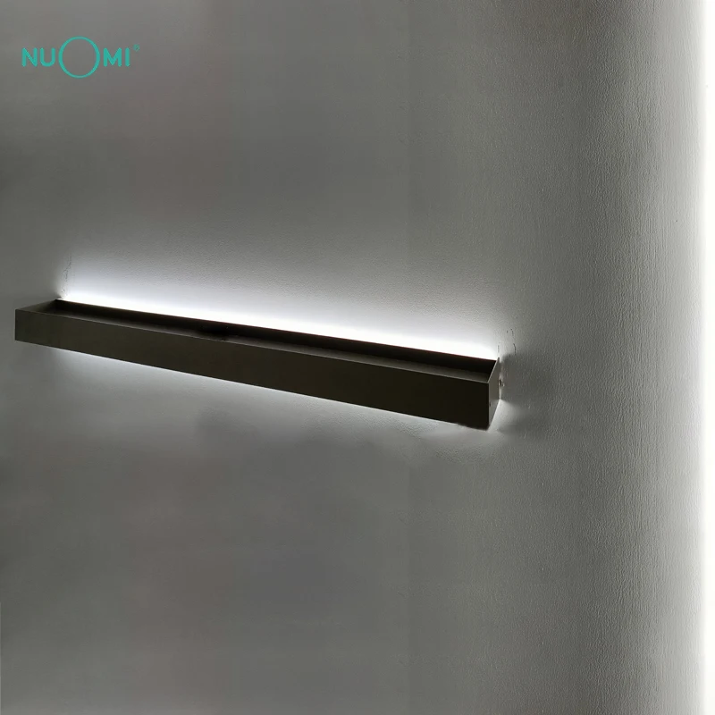 NUOMI multifunctional simple style bookshelf and aluminum book case with built-in light display bookshelves