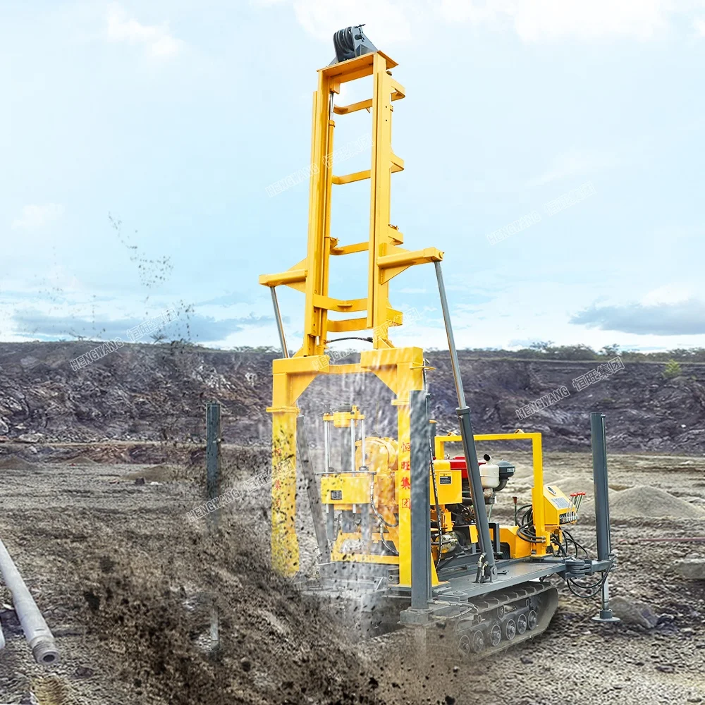 Hot sales 150m soil testing drilling rig deep hole drill rig rotating pipe connection for water well